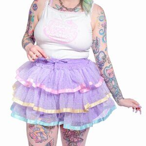 My Violet Rainbow Tulle Bloomer Skort